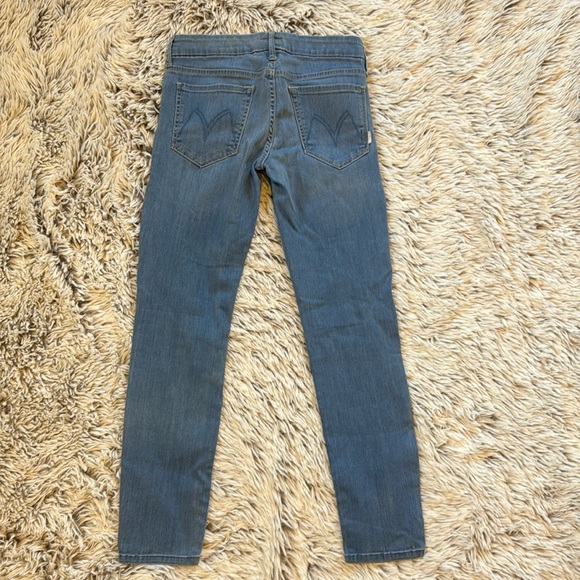 Mother Denim The Looker Crop Jeans in Forever Blue - Picture 2 of 10